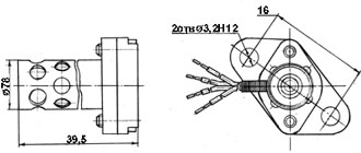 Габаритные и установочные размеры Датчика ТП-227